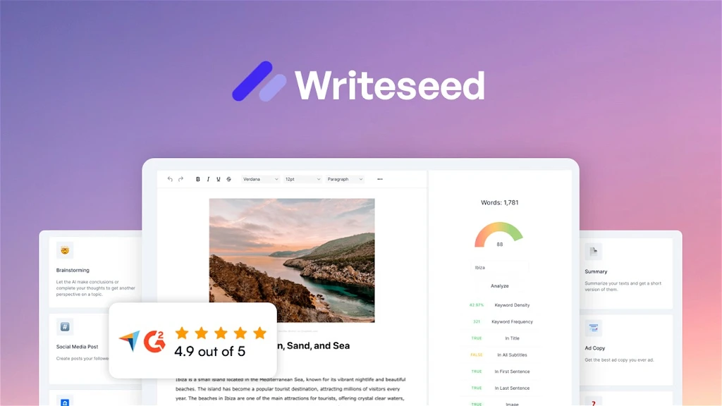 Writeseed &ndash; AI Content Writer: The Most Complete AI Content Writer on the Market